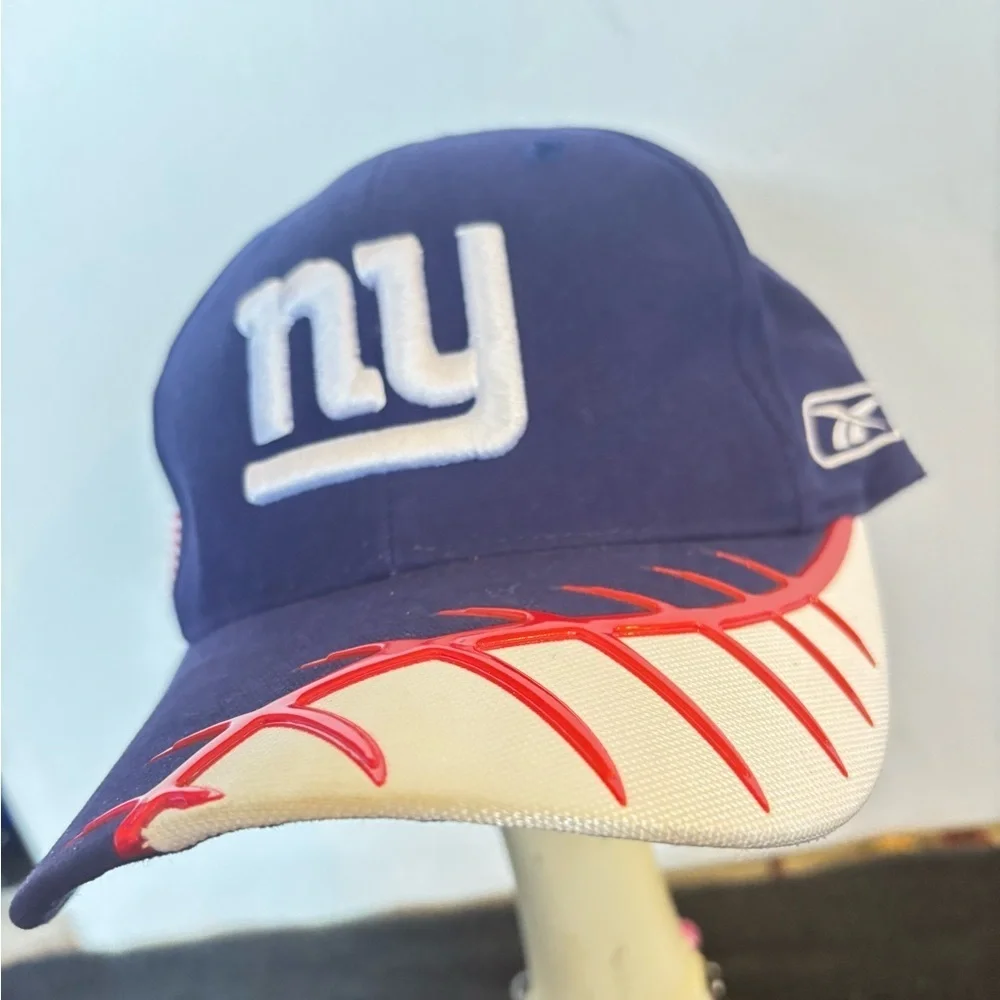 Vintage Reebok Pro NFL Line NY New York Giants FDNY Adjustable Baseball Cap Hat
